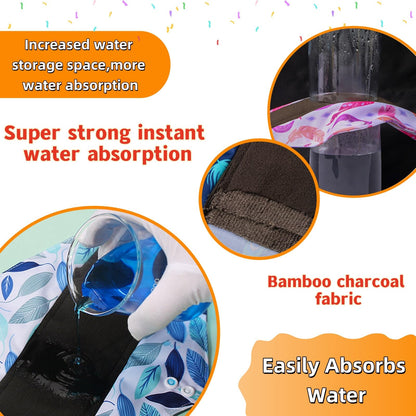 Washable Overnight Cloth Panty Liners Period Pads,Washable Sanitary Pad with Wings,Reusable Sanitary Pads for Women,7pcs/Set,Pack of 6+1 Storage Bag,Cloth Sanitary