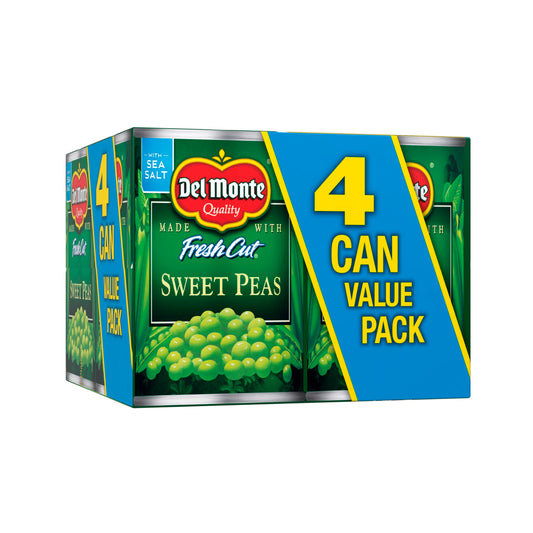 Del Monte Canned Fresh Cut Sweet Peas, 15 Ounce (Pack of 4)