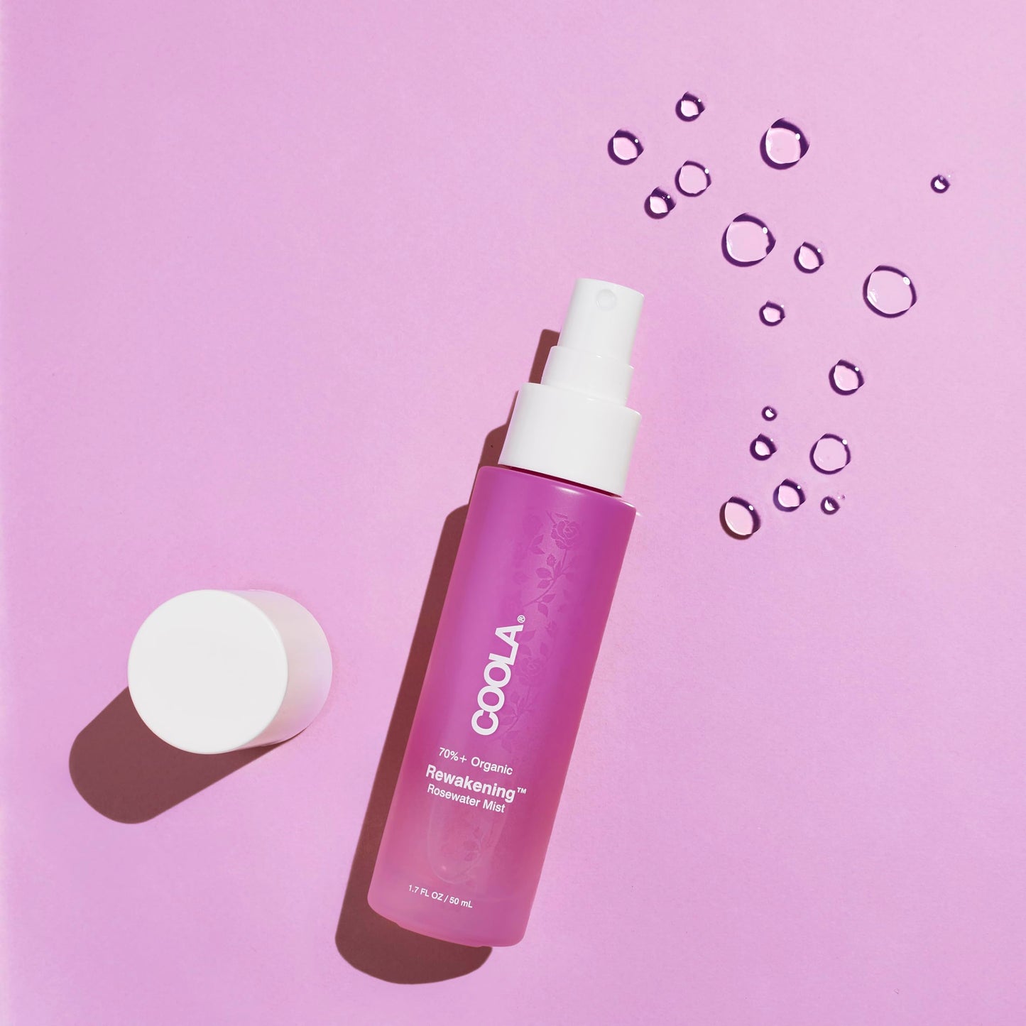 COOLA Organic Rewakening Rosewater Mist Face Spray, Dermatologist Tested Skin Barrier Protection with Ginseng & Green Tea Extract, Vegan and Gluten Free, 1.7 Fl Oz