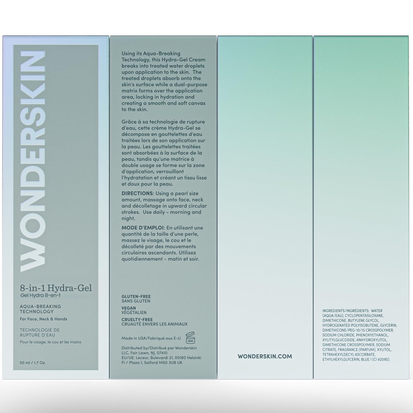 Wonderskin Hydra Gel Face Moisturizer, Hydrating Facial Moisturizer, Vitamin C Facial Lotion, Hyaluronic Acid Face Cream, Moisturizing Cream for a Soft Radiant Glow, 1.7oz