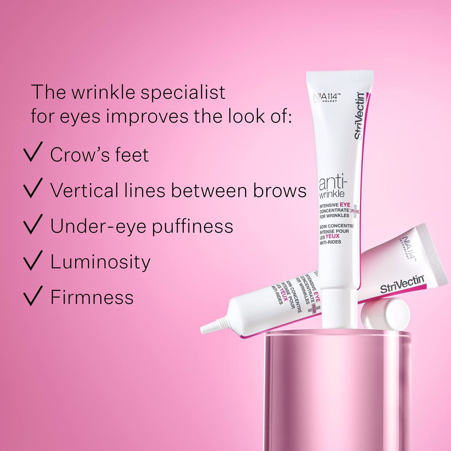 StriVectin Anti-Wrinkle Intensive Eye Cream Concentrate for Wrinkles PLUS, Targets Crow's Feet, Firmness, Puffiness and Dark Circles