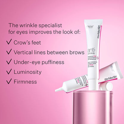StriVectin Anti-Wrinkle Intensive Eye Cream Concentrate for Wrinkles PLUS, Targets Crow's Feet, Firmness, Puffiness and Dark Circles