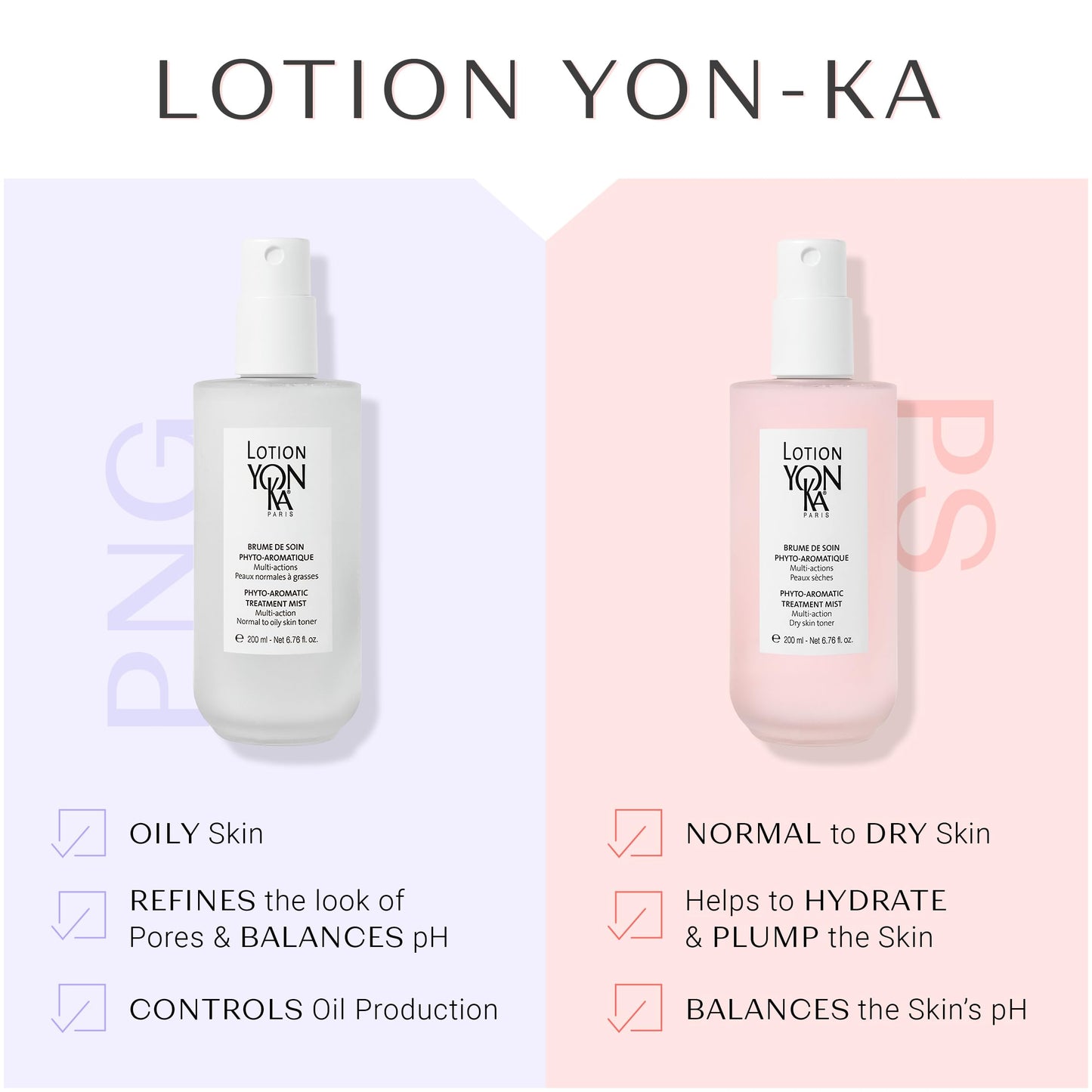 Yon-Ka Lotion PNG Toner | Refreshing Daily Face Mist with Botanical Essential Oils, Aloe Vera & Rosemary | Hydrates, Soothes & Mattifies | Alcohol-Free Toner for Normal to Oily Skin