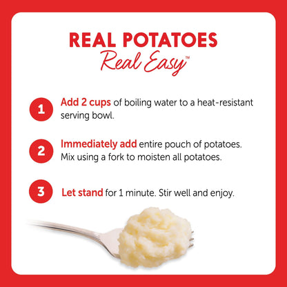 Idahoan Reduced Sodium Mashed Potatoes, Buttery Homestyle, 4 Ounce (Pack of 12)