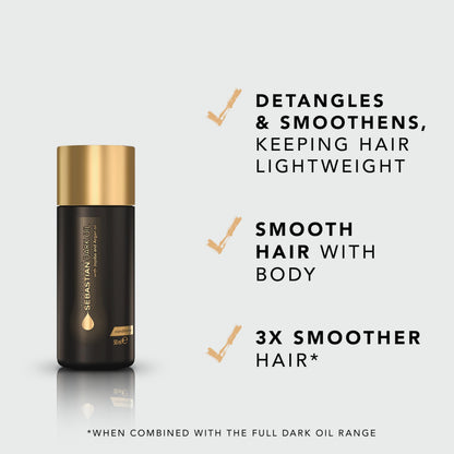 Sebastian Professional Dark Oil Lightweight Conditioner | Infused with Jojoba & Argan Oil for Silky, Smooth Conditioned Hair