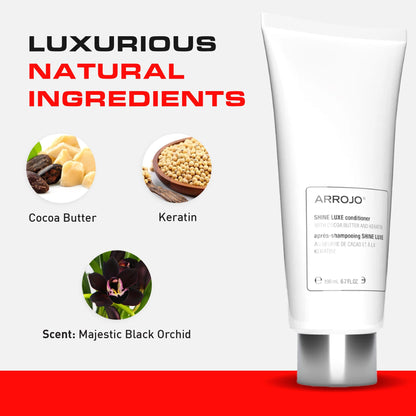 ARROJO Shine Luxe Hair Conditioner – Paraben & Sulfate Free Conditioner for Hair Shine – Moisturizing Conditioner to Add Luster & Vitality - Keratin Conditioner for Men & Women