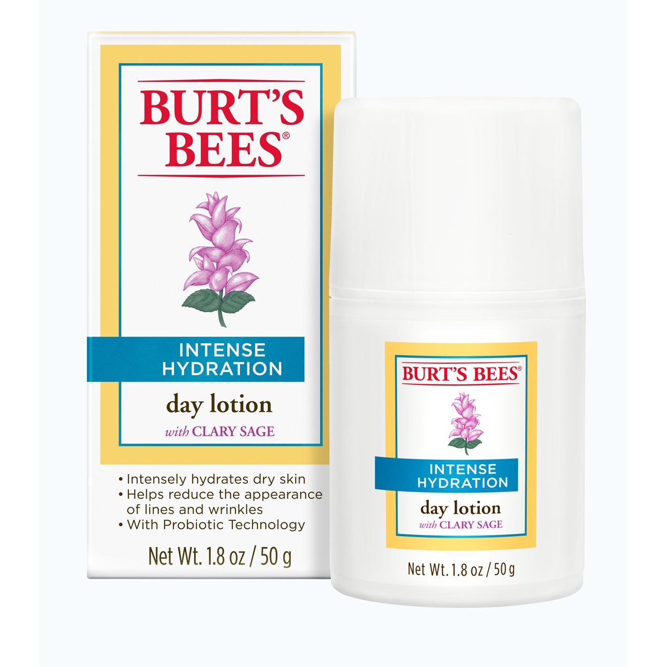 Burt's Bees Intense Hydration Day Lotion, Moisturizing Face Lotion, 1.8 Ounces