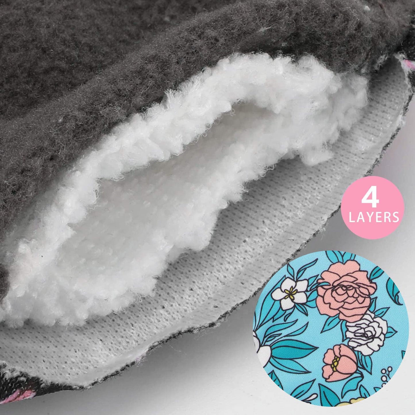 PHOGARY Reusable Menstrual Pads for Heavy Flow with Wet Bag, Sanitary Pads Set with Wings for Women, Washable Overnight Cloth Panty Liners (7 in 1, Style H)