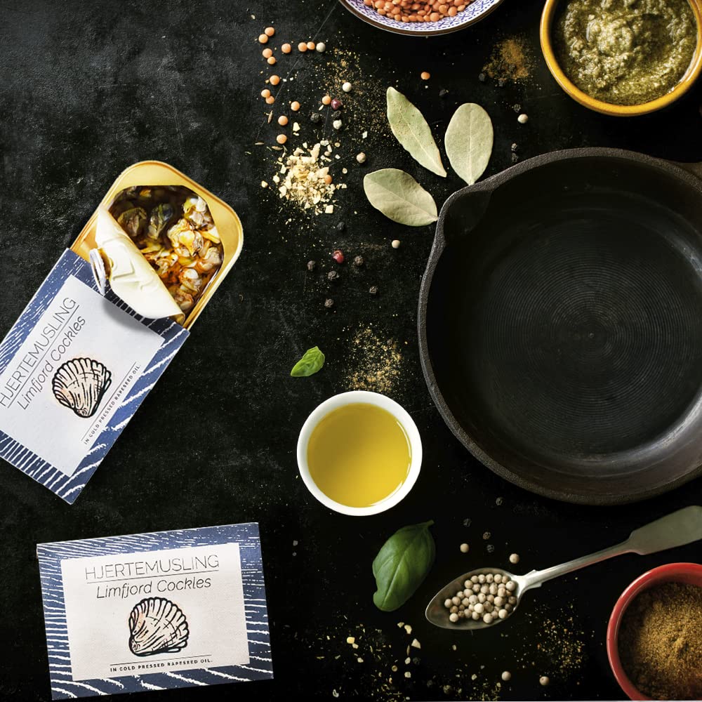 Fangst Hjertemusling | Tinned Limfjord Cockles in Cold Pressed Rapeseed Oil | 1 x110g Can