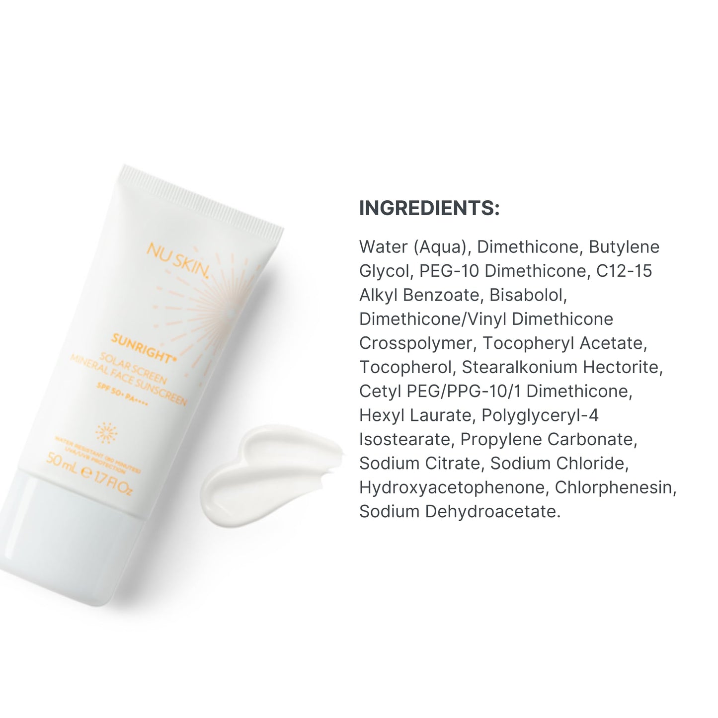 Nu Skin Sunright Solar Sunscreen SPF 50+ | Broad-Spectrum UVA/UVB Protection for Face & Body (50mL) | Water-Resistant for 80 Minutes | Lightweight, Non-Greasy Formula