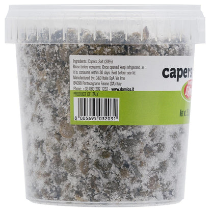 FRATELLI D'AMICO Capers in Salt, Size #10, Italian Salted Capers, Caperi, NON-GMO, Product of Italy, Net wt. 35.3oz (1000g)
