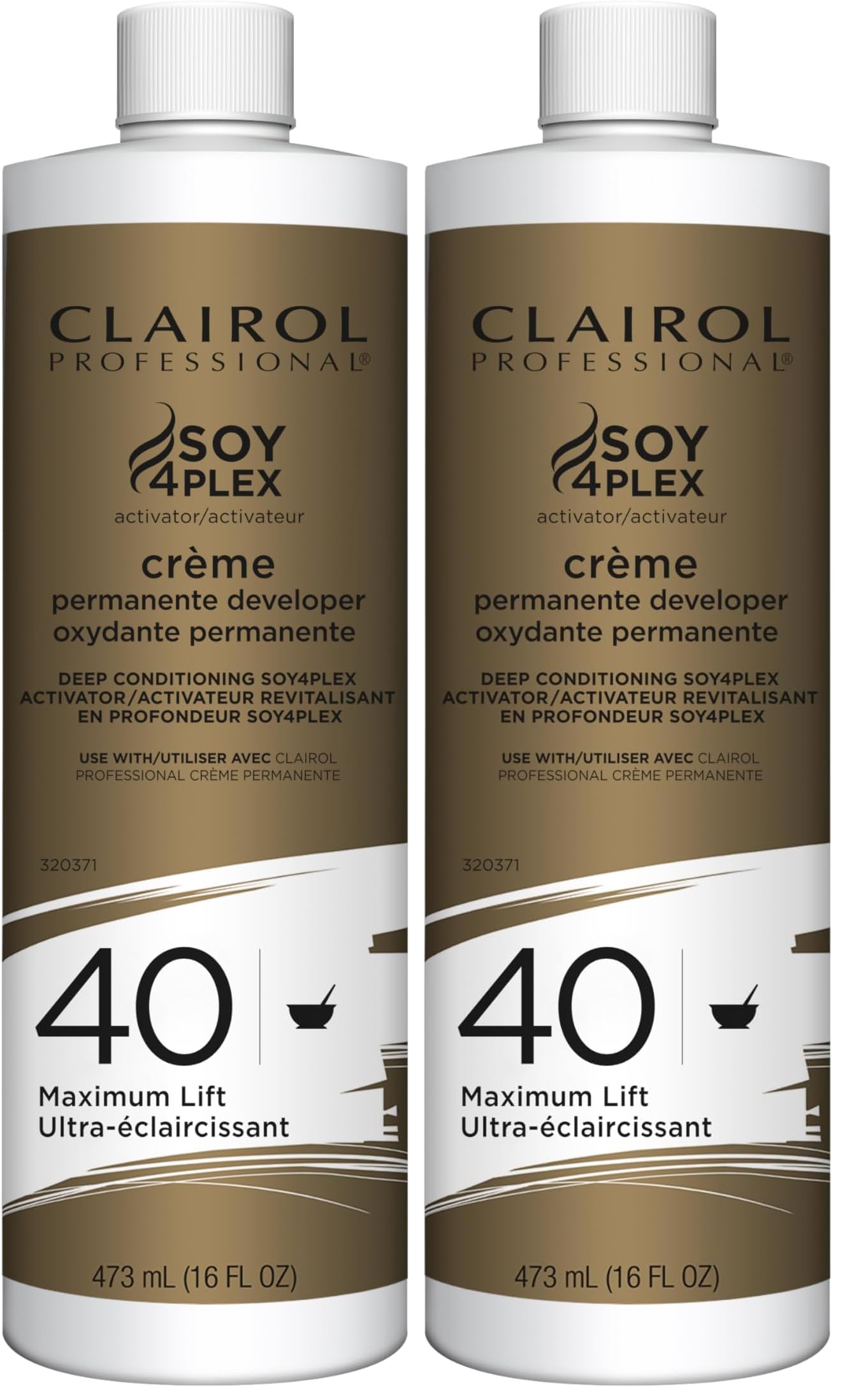 Clairol Professional Crème Permanente 40 Volume Hair Developers, 16 oz. | For Coloring, Lightening & Lifting with Deep Conditioning Formula | Packaging May Vary