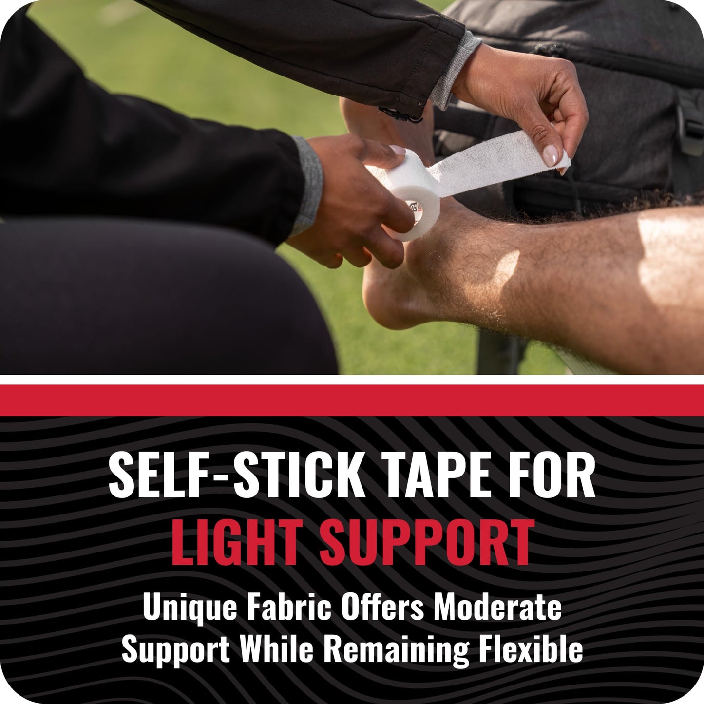 RockTape Go Taping Kit – Athletic Tape, Underwrap, Self-Stick Tape, and Scissors in Portable Case – Sports Tape Set for Joint Support, Training, and On-The-Go Taping Needs