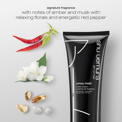 shu uemura art of hair umou hold hair cream - provides long-lasting hold, adds dimension and natural shine, perfect for polished & slicked-back styles, 3.4 fl oz