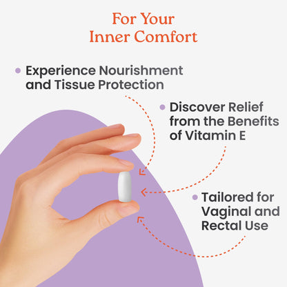 NewLife Naturals Vitamin E Inserts for Women - Vaginal Moisturizer Support for Moisture Hydration and Support - All Natural Feminine Care - 38IU - 2 x 24 Packs