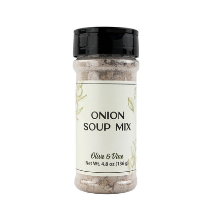 Olive & Vine Onion Soup Mix, Savory Flavor, For Soups & Dips, Rich Tradition, Authentic Taste, For Global Recipes (4.8 Ounce)