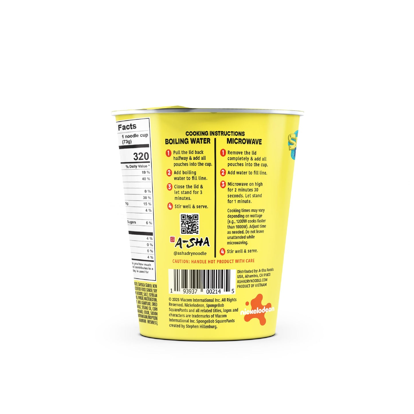A-Sha & SpongeBob Squarepants Good Noodles (6 Pack) | Ready for Ramen (Mildly Spicy Flavor) | Rich and Creamy Tonkotsu Broth | Better For Your Microwaveable Ramen Soup Mix