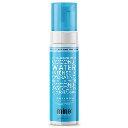 MineTan Coconut Water Based Self Tanner | Delivers a Flawless | Streak-Free Super Dark Brown Finish | Restores Skin Hydration | World's First Coconut Water Based Sunless Tanner, 100% Vegan