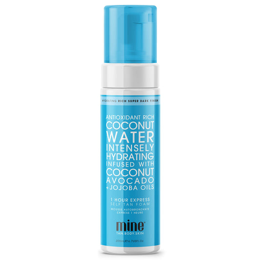 MineTan Coconut Water Based Self Tanner | Delivers a Flawless | Streak-Free Super Dark Brown Finish | Restores Skin Hydration | World's First Coconut Water Based Sunless Tanner, 100% Vegan