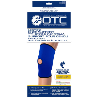 OTC Neoprene Knee Support with Open Patella, Black, X-Large