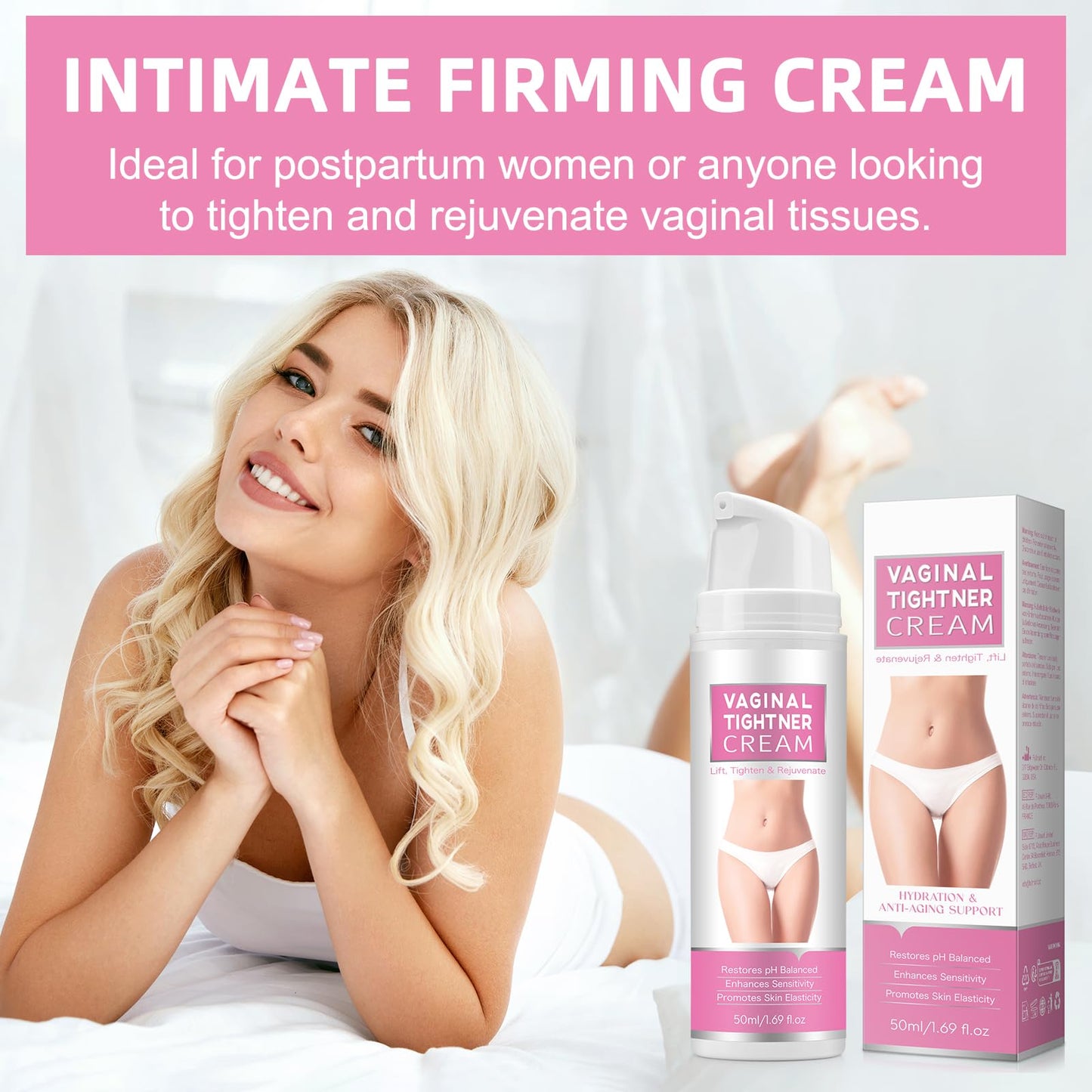 Feminine Intimate Tightening Cream - Natural Intimate Moisturizer Gel for Women pH Balance | Feminine Intimate Care | 50ml | Tightening Gel for Vag - Effective Enhances Tightness and Elasticity