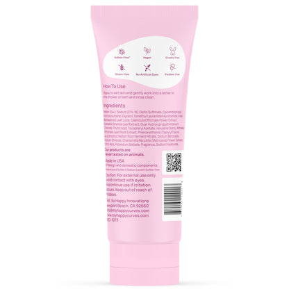 HAPPY CURVES Feminine Wash - pH Balanced Cleanser with Aloe & Vitamin E - Sulfate-Free, Paraben-Free Intimate Care for Women - Odor Control, Gentle Daily Vaginal & Sensitive Skin (Tahitian Vanilla)