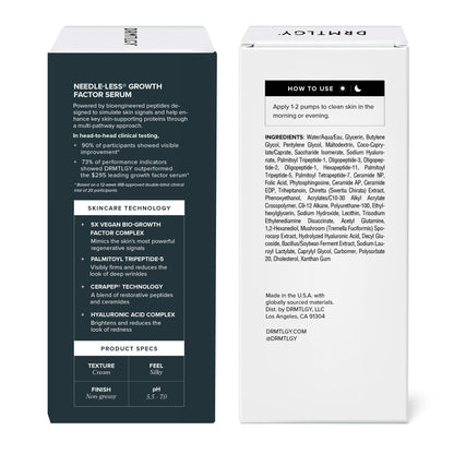DRMTLGY Needle-less Growth Factor Serum for Face – Multi-Peptide & Hyaluronic Acid Facial Serum, Firming & Lifting, Skin Barrier Support & Wrinkle Care