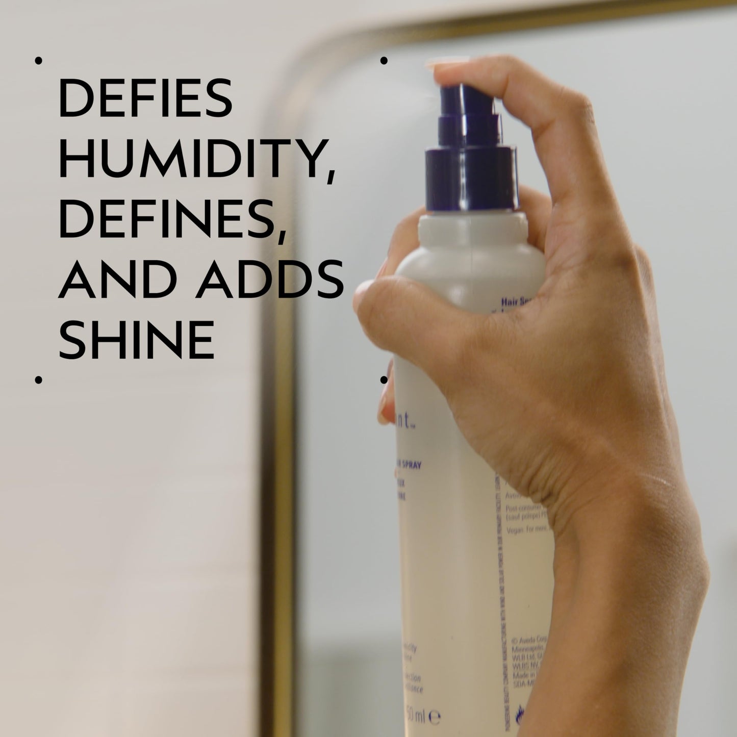 Aveda Brilliant Medium Hold Hair Spray | Non-Aerosol Spray | Anti-Humidity | Adds Shine | for All Hair Types | Jasmine, Rose, Clove Aroma | 8.5 Fl Oz