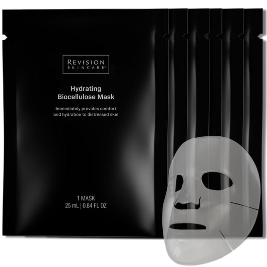 Revision Skincare Hydrating Biocellulose Mask, Soothing Treatment for Sensitive, Dry, and Irritated Skin, Reduces Discomfort and Enhances Skin Barrier Recovery, 1 Sheet