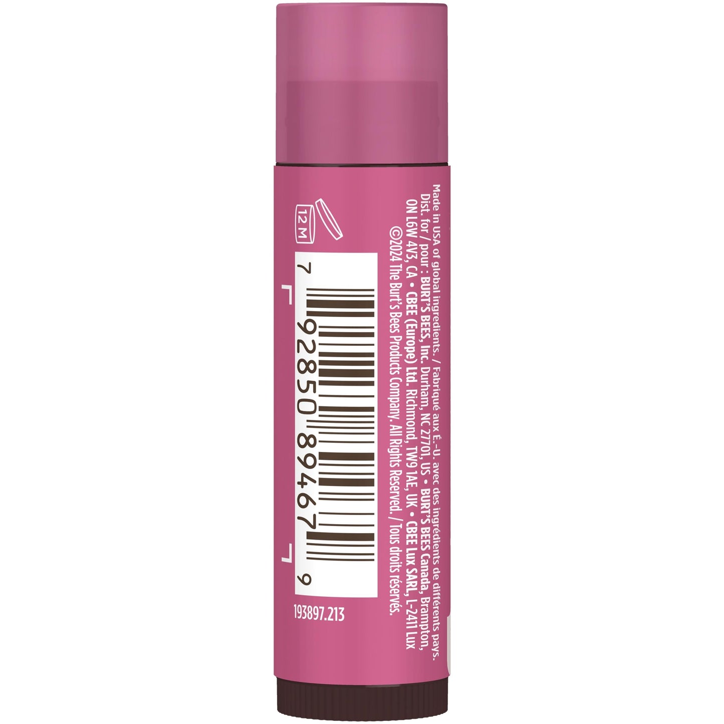 Burt's Bees Easter Basket Stuffers, Lip Tint Balm with Long Lasting 2 in 1 Duo Tinted Balm , Color Infused with Hydrating Shea Butter for a Natural Looking Buildable Finish, Sweet Violet (2-Pack)