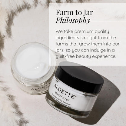 Aloette Beauty Sleep Soothing Face Mask - Anti-Aging Facial Mask with Hyaluronic Acid & Squalene for Firmer, Smoother & Softer Looking Skin - Overnight Cooling Treatment for Inflammation & Redness