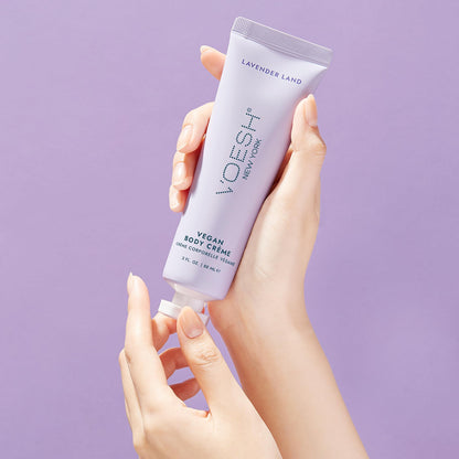 VOESH Vegan Body Creme - Skin Moisturing Cream, K-Beauty Korean Skincare, Lavender Land - 3oz
