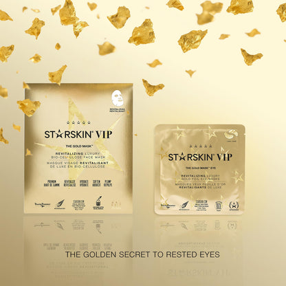 STARSKIN VIP Gold Mask Eye 5 Pack, Gold Undereye Mask Patches, Eye Masks for Puffy Eyes and Wrinkles, Revitalizing and Hydrating Eye Patches, For Dark Circles Under Eye Treatment, Korean Skincare
