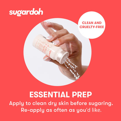 Sugardoh Pre-Wax Body Powder - Plant-Based & Talc-Free, Handmade Skin Prep Powder for Sugar Waxing Kit for Women - Pre-Sugaring Preparation to Absorb Moisture & Oil for Easy Hair Removal - 0.75 oz