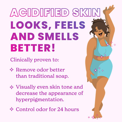 Lume Acidified Body Wash (Unscented) and Acidified Deodorant Wipes (Cool Cucumber) - 24 Hour Odor Control - Removes Odor Better than Soap - Moisturizing Formula - Aluminum Free, Baking Soda Free