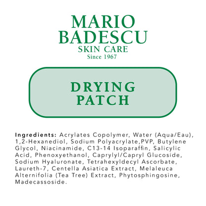 Mario Badescu Drying Patch Blemish Covering, Invisible Spot Treatment, Absorbing All Day Polymer Adhesion with Vitamin C, Vegan & Cruelty Free, Strong Hold (60 Patches, 12mm), Clear