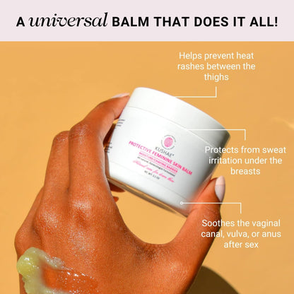 Kushae Protective Feminine Skin Balm, Refreshing & Soothing Vulva Moisturizer for Feminine Dryness, Menopausal Dryness, Fragrance-Free Vulva Care Products, 2.1 oz