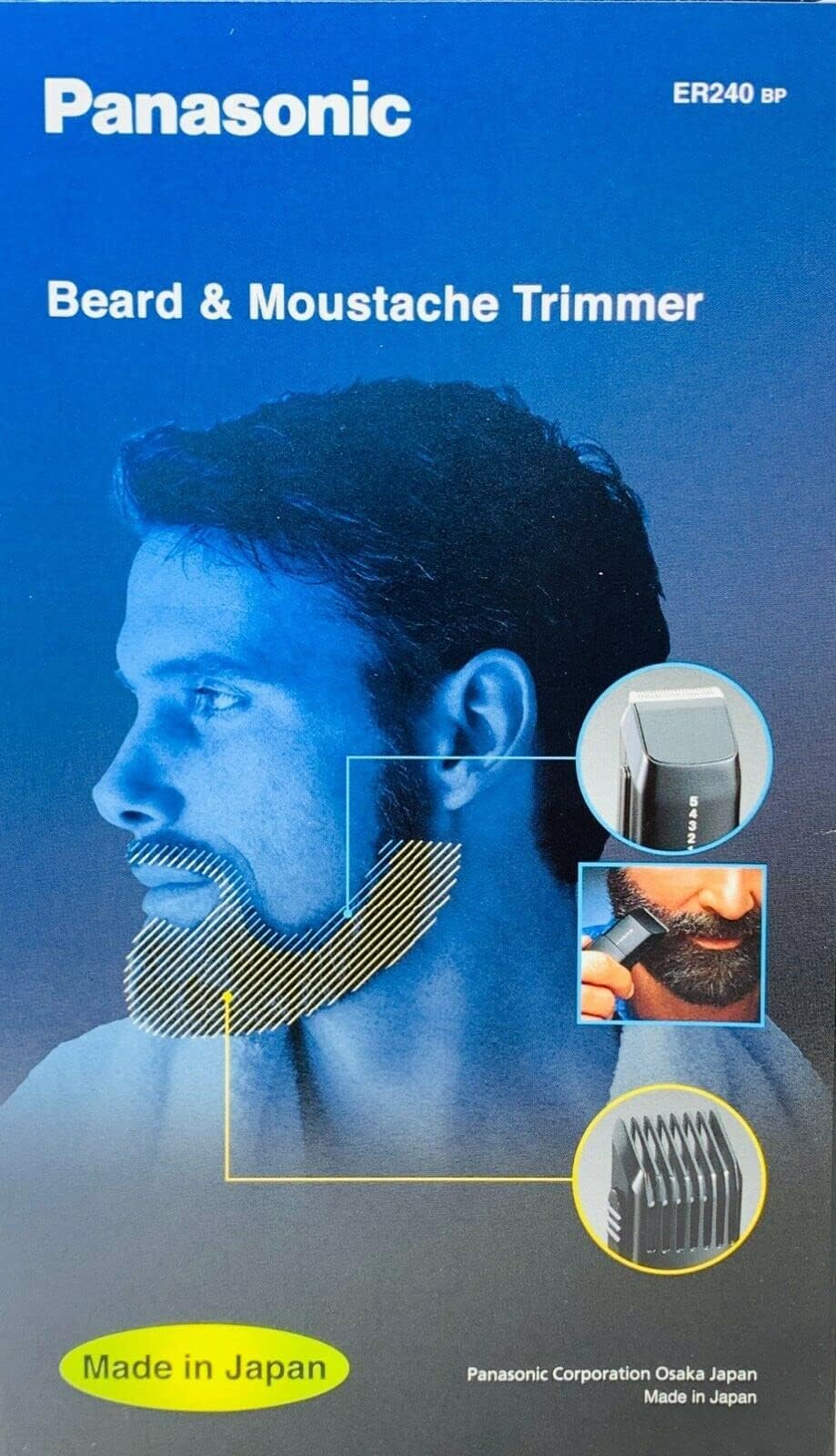 Panasonic ER240B Beard & Mustache Trimmer for Men
