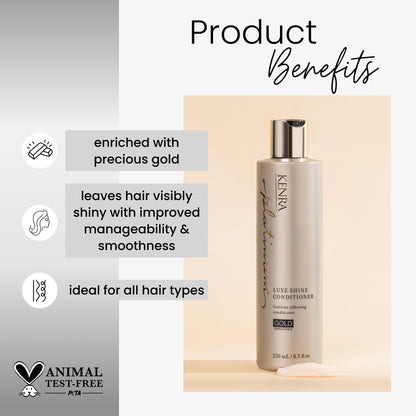 Platinum Luxe Shine Conditioner| High Shine | | Smoothing Conditioner for Frizzy Hair | For Dull Hair | Sulfate Free | Color Safe