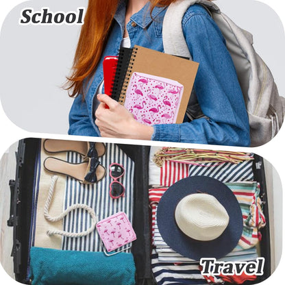 2Pcs 2 Styles Pink Period Bag Flamingo Sanitary Pad Bag Cute Pink Flamingo Print Sanitary Napkin Pouch Portable Waterproof Feminine Product Travel Storage Organizer for Women Daily Use