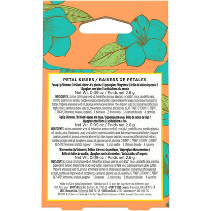 Burt's Bees Lip Balm Spring Gifts, 3 Nourishing Lip Care Shimmers for All Day Glow, Kissable Color Spring Gift Set -Peony, Fig & Rhubarb (Packaging May Vary)