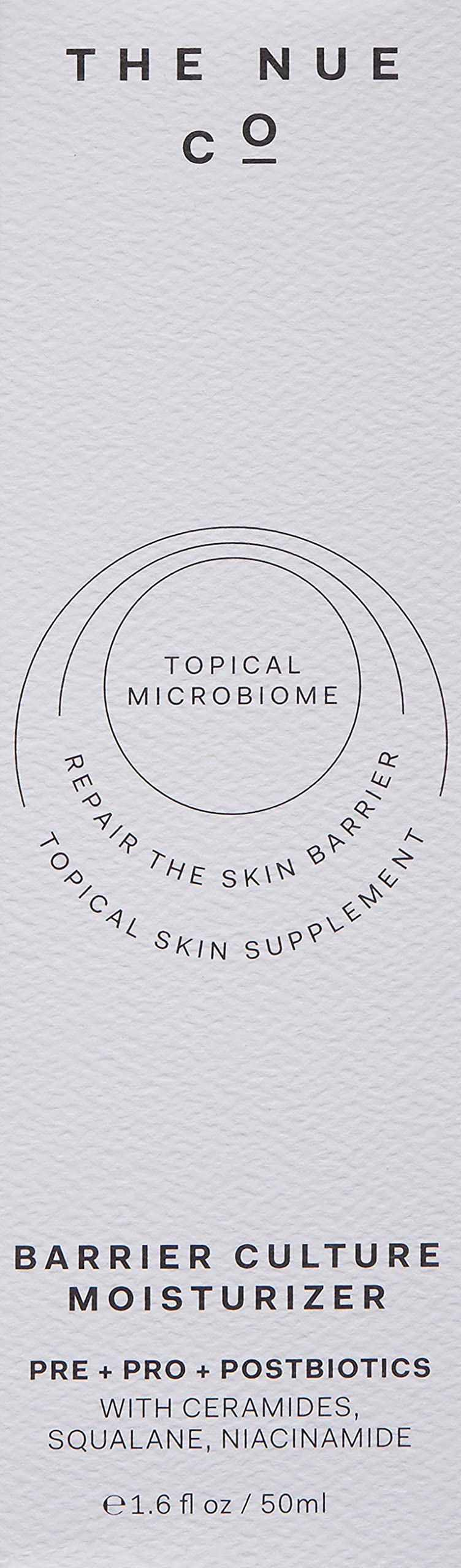 The Nue Co. Barrier Culture Moisturizer - Hydrating Pre & Probiotic Face Cream with Ceramides, Peptides, Niacinamide & Squalane - Vegan & Gluten Free Barrier Moisturizer for All Skin Type | 1.69 fl oz