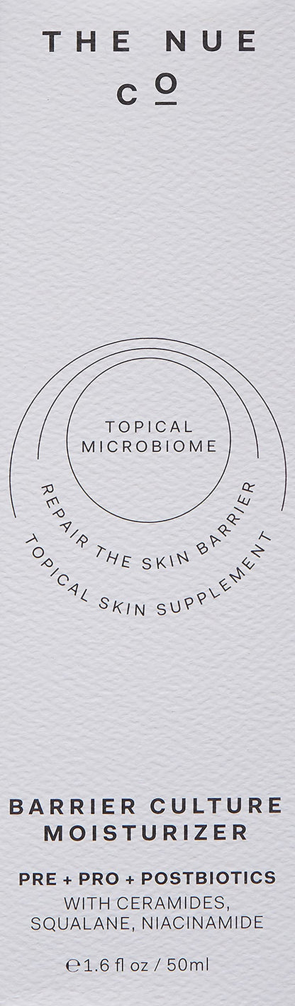 The Nue Co. Barrier Culture Moisturizer - Hydrating Pre & Probiotic Face Cream with Ceramides, Peptides, Niacinamide & Squalane - Vegan & Gluten Free Barrier Moisturizer for All Skin Type | 1.69 fl oz