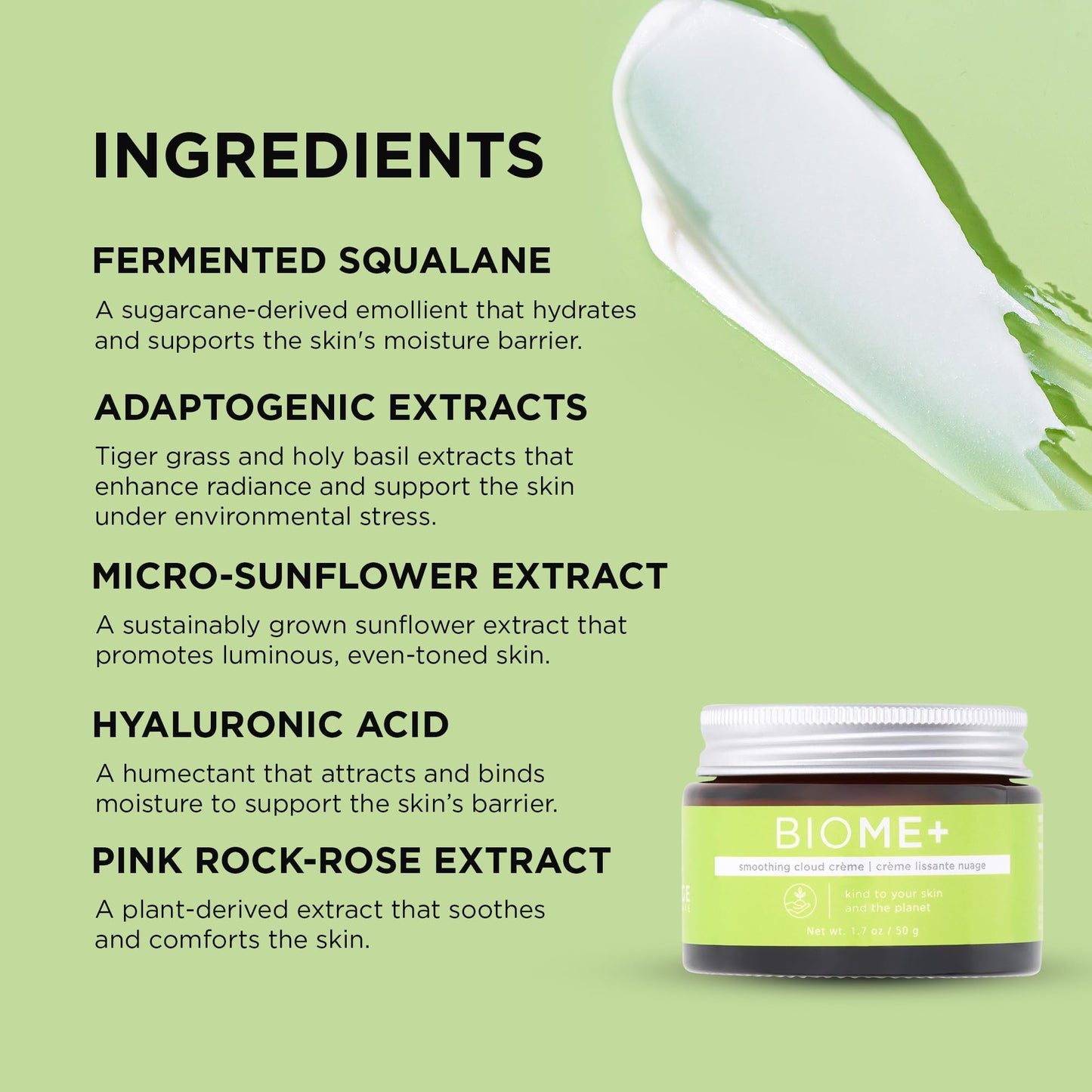 IMAGE Skincare, BIOME+ Smoothing Cloud Crème, Microbiome Friendly Face Night Cream, Supports Skin Moisture Barrier