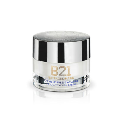 B21 Extraordinaire Absolute Youth Cream, Anti-Aging Cream, Exclusive Youth Reset Complex, 21 Amino Acids from Pale Iris Stem Cells, Active Defense Complex, 50ml, 1.7oz