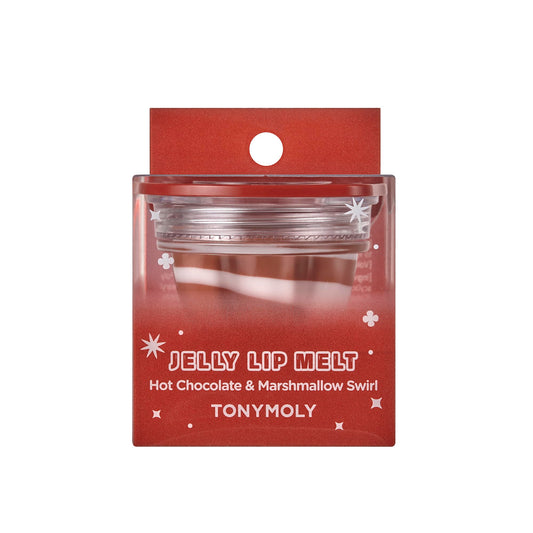 TONYMOLY Hot Chocolate & Marshmallow Swirl Jelly Lip Melt – Hydrating & Nourishing Lip Balm with Subtle Brown Tint, Non-Sticky Glossy Finish, Limited Edition Korean Lip Care for Soft, Smooth Lips