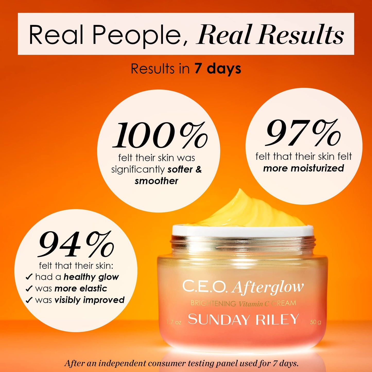 Sunday Riley C.E.O. Afterglow Brightening Vitamin C Cream Face Moisturizer
