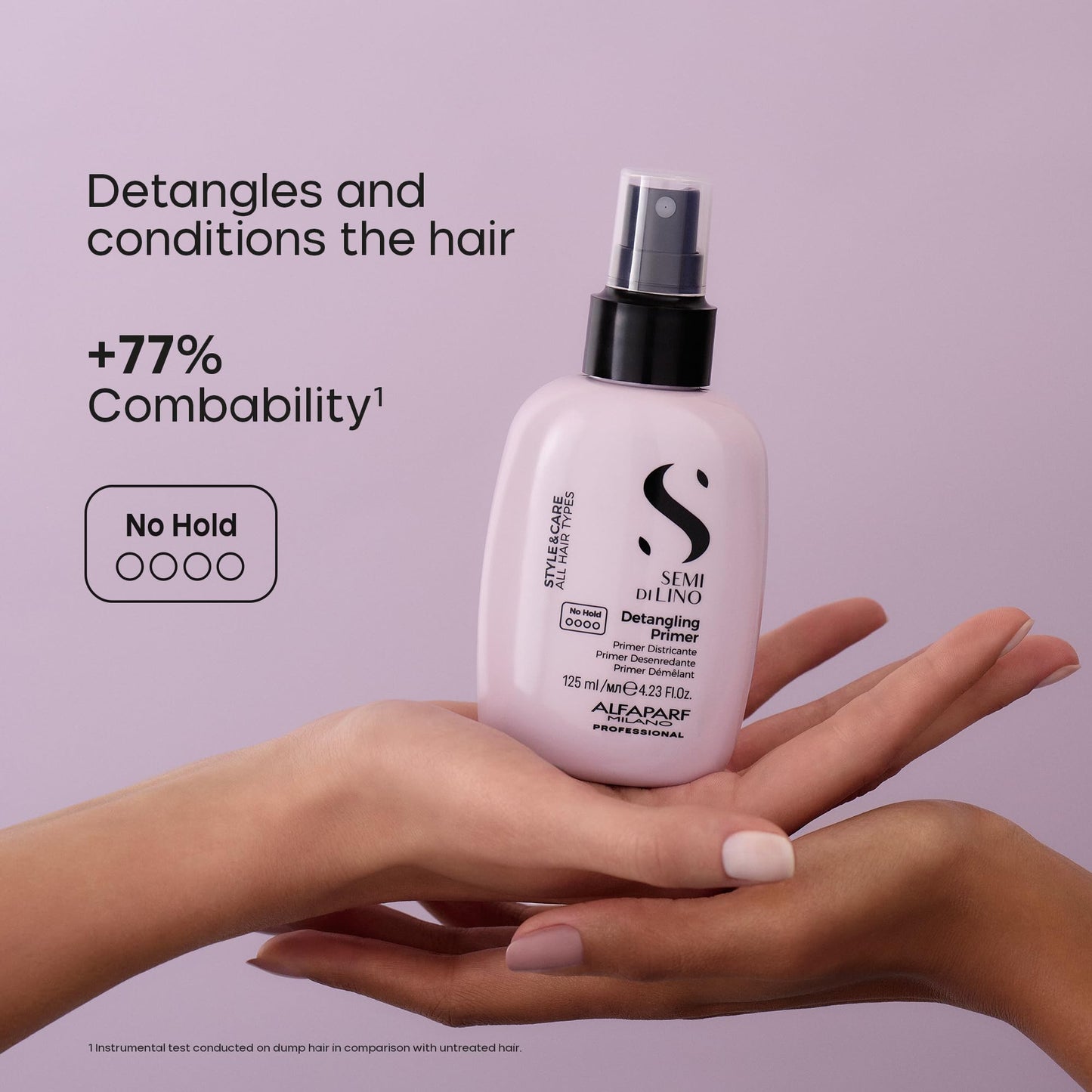 ALFAPARF MILANO Semi di Lino Style & Care Detangling Primer - No Hold - Detangling Primer for All Hair Types - Thermal Protection (4.25 fl oz / 125 ml)