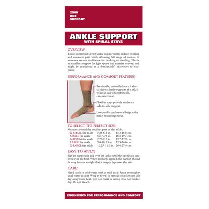 OTC Ankle Support, Spiral Stays, Knit Elastic