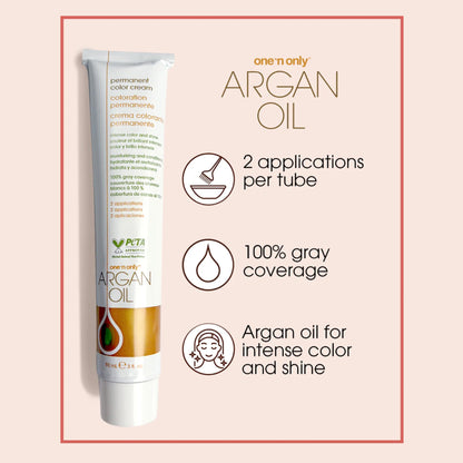 One n Only Argan Oil Permanent Color Cream - 5NN Rich Natural Light Brown Hair Color Unisex 3 oz